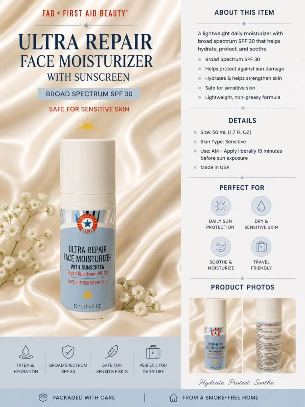 First Aid Beauty Ultra Repair Face Moisturizer SPF 30